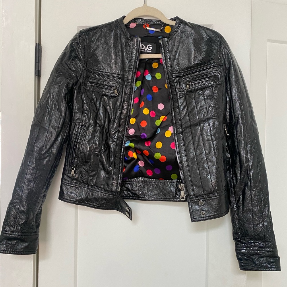 Dolce & Gabbana patent leather jacket